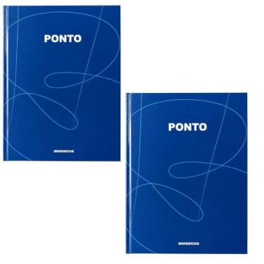 Imagem de Kit 2 Caderno LIVROS DE PONTO Azul A5 Bloco de Anotações Manual de Fre