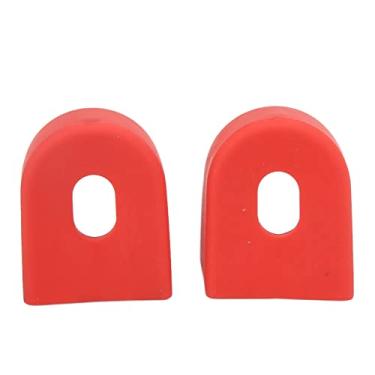 Imagem de Capa de manivela de bicicleta de engrenagem fixa, protetor de manivela de bicicleta durável e resistente ao desgaste universal portátil para ciclismo(vermelho)