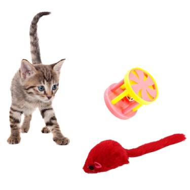 Imagem de Kit 2 Brinquedo de Carrossel e Ratinho para Gatos