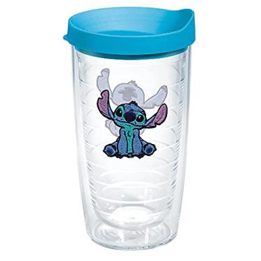 Imagem de Tervis Disney – Copo de viagem costurado na frente e atrás feito nos EUA, copo isolado de parede dupla, mantém as bebidas frias e quentes, 473 ml, clássico