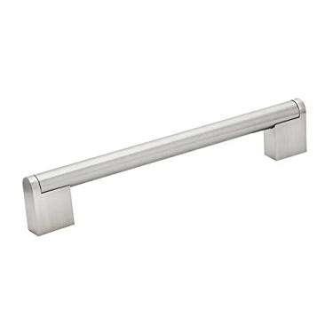 Imagem de Richelieu Hardware BP719160195 Coleção Sanremo 6 5/16 polegadas (160 mm) de centro a centro, puxador contemporâneo de armário, níquel escovado