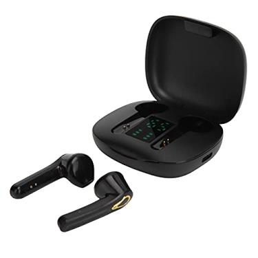 Imagem de Zopsc-1 Mini fones de ouvido sem fio portáteis sem fio Bluetooth 5.0 estéreo som fone de ouvido sem fio fone de ouvido controle de toque estéreo com capa de carregamento (preto)