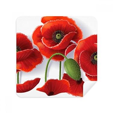 Imagem de Pintura de flores vermelhas com pétalas de milho e óculos de frutas, pano de limpeza de tela, tecido de camurça, pacote com 2