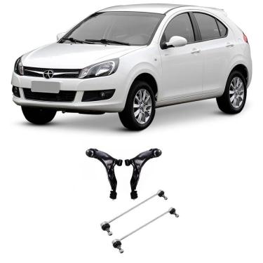 Imagem de Bandeja + Bieleta JAC J3 2009 Até 2012 Dianteiras - O Par