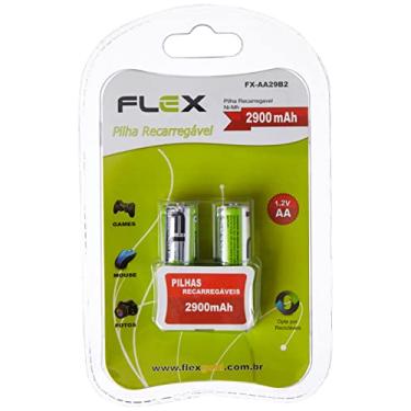 Imagem de Pilha Recarregavel Pequena Aa 2900Mah 1.2V. - Blister Com 2, Flex, Fx-Aa29B2, Pacote De 2