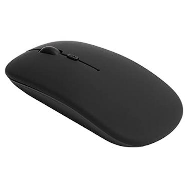 Imagem de ASHATA Mouse fino sem fio, mini mouse óptico portátil Bluetooth 5.0, silencioso, ultrafino, 800, 1200, 1600 DPI ajustável, mouse sem fio para laptop, PC, tablet