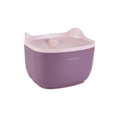 Imagem de Fonte de água para gato, fonte de água para animais de estimação ultra silenciosa de 2,5 L com filtração, fonte de bebida automática para cães Dispenser água potável, roxo