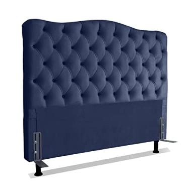 Imagem de Cabeceira Para Cama Box King 1,98 M Realeza (Suede Azul Marinho)