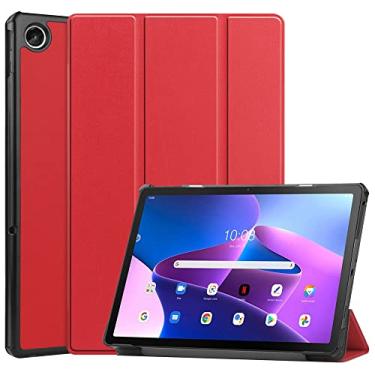 Imagem de Kepuch Couro-PU Capas Bolsas Estojos para Lenovo M10 Plus Gen 3 TB-125F/128F - Vermelho