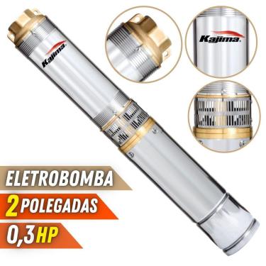 Imagem de Bomba Caneta Submersa Elétrica Kajima 2 Polegadas 18 Estágios 0,3HP 3 Amperes 220v Com...
