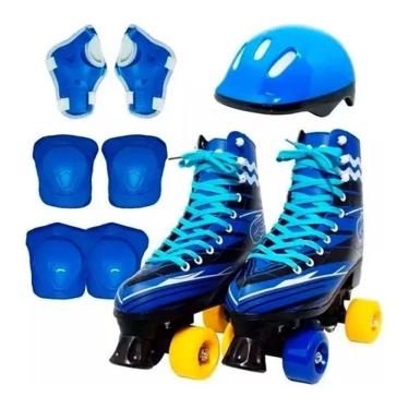 Imagem de Patins 4 Rodas Roller Classico Azul Kit 32/33 Bw021az-32/33