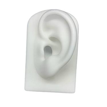 Imagem de harayaa Modelo de orelha adereços de silicone ferramenta exercícios brinco brinco ferramentas de exibição de brincos - branco