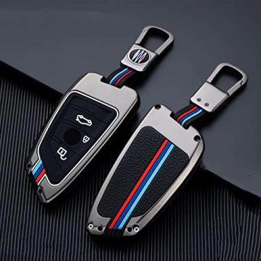 Imagem de CSHU Capa de chave de carro em liga de zinco, capa de chaveiro, bolsa de chave em anel, adequado para BMW X1 X3 X4 X5 F15 X6 F16 G30 7 G11 F48 F39 520 525 f30 118i 218i 320i, 12