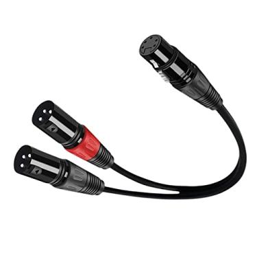 Imagem de Dual Dmx XLR F 24AWG OFC flexível cabo aptador de áudio externo para de palco Dmx alto-falantes câmeras de vídeo, 1,5 metro