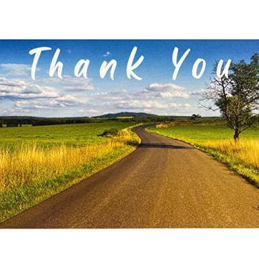 Imagem de Cartões de agradecimento da Competição Funeral da Estrada com envelopes (pacote com 24, 10 x 15 cm) Mensagem de luto dentro