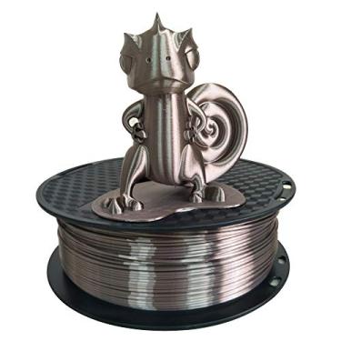 Imagem de Filamento PLA para impressora 3D de ouro rosa de seda 1,75 mm 1 kg carretel de 1 kg impressão 3D sedoso brilhante ouro rosa (escuro) materiais PLA metálicos CC3D café marrom chocolate