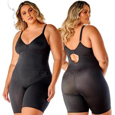 Imagem de Cinta Body Modelador Macaquinho Plus Size Com Perna Sem Bojo 350725 -