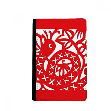 Imagem de Porta-passaporte com corte de papel cobra animal china zodíaco porta-passaporte notecase burse capa carteira porta-cartão, Multicolor