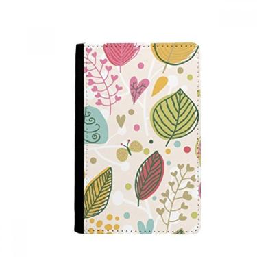 Imagem de Porta-passaporte Color Leaf Flower Plant Paint Notebook Burse Carteira Capa Cartão Bolsa, Multicolor