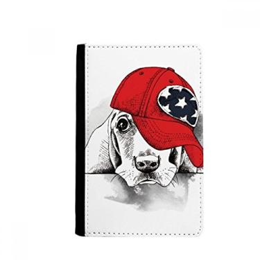 Imagem de Adorável cão aquarela roupas ilustração porta-passaporte notecase burse carteira capa porta-cartão, Multicolor
