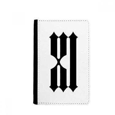 Imagem de Números romanos Onze em silhueta preta porta-passaporte Notecase Burse capa carteira porta-cartões, Multicolor