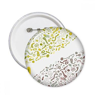 Imagem de Linda ilustração de célula de criatura verde alfinetes redondos emblema botão decoração acessório 5 peças