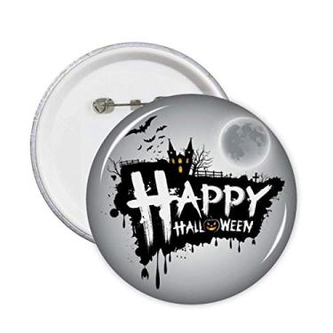 Imagem de Emblema de Halloween Ghost Fear Happy Broche Emblema de Botão Decoração 5 peças