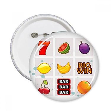 Imagem de Frutas Digitais Desenho Ilustração Padrão Alfinetes Redondos Emblema Botão Decoração Acessório 5pcs