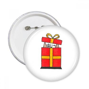 Imagem de Bastet mas Presente, laço, alfinetes redondos, emblema, acessórios, decoração, 5 peças