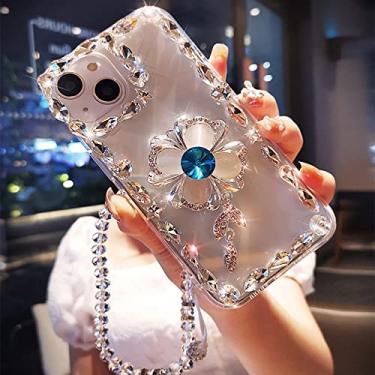 Imagem de Bling Diamond Flower Soft Phone Case para Samsung Galaxy S10 A32 A52 A72 S20 S21 S22 Plus Ultra Pro FE A 71 51 Note 10 20 Cover, D,11, Blue Flower, Para S10 Plus