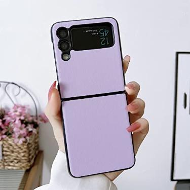 Imagem de Capa de telefone de cor sólida de luxo para Samsung Galaxy Z Flip 3 4 5G Zflip3 Zflip4 Z Flip3 Flip4 Capa à prova de choque, D, para Z Flip 3