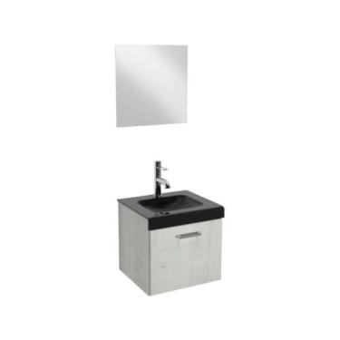 Imagem de Gabinete Para Banheiro De Vidro Com Espelho - 1 Porta Vb Cristais Vb50
