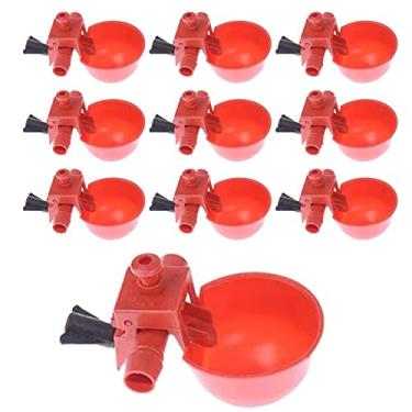 Imagem de Copos automáticos de alimentação Mcitymall66 10 peças para bebedouro de aves de capoeira, copa de pássaro, frango, bebedouro