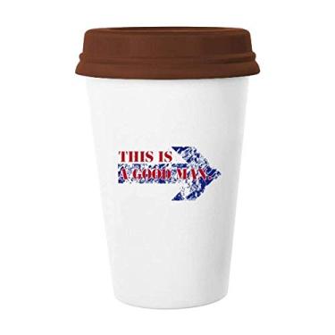 Imagem de Good Man Indicates Symbolic Direction. Caneca de café copo de cerâmica tampa de cerâmica