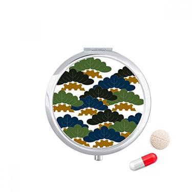Imagem de Caixa de pílula de pinheiro chinês tradicional padrão abstrato bolso caixa de armazenamento de medicamentos dispensador de recipiente