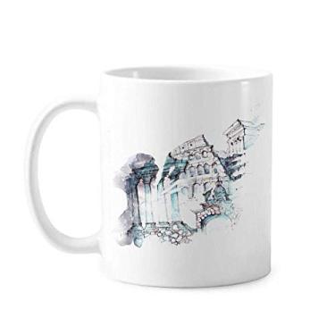Imagem de Caneca de pintura em aquarela arquitetônica de Roma em ruída, cerâmica, café, porcelana, louças