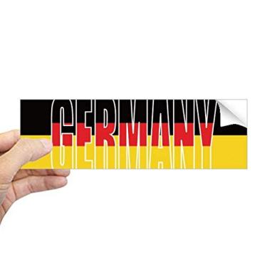 Imagem de DIYthinker Adesivo retangular para para-choque com nome da bandeira da Alemanha