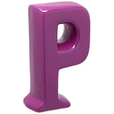 Imagem de Letra P Decorativa Ceramicas Pegorin Orquidea