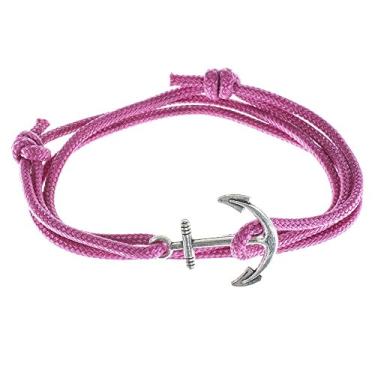 Imagem de West Coast Paracord Pulseiras femininas ajustáveis com âncora náutica e gancho de peixe – feitas de corda de nylon
