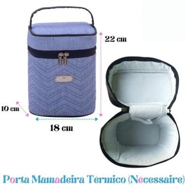 Imagem de Porta Mamadeira Nécessaire Térmico Milão Azul - Pmn0004 - Lilian Baby