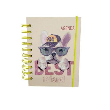 Imagem de Agenda Espiral Permanente Pet Animais Glitter Kawaii