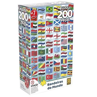 Imagem de Quebra-Cabeça P200 Bandeiras do Mundo, Grow, Multicor