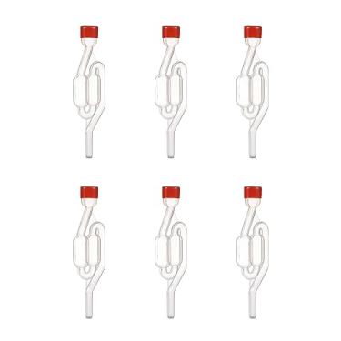 Imagem de FUYTERY 6 PCS Airlocks para Fermentação Bloqueio de Ar para Fazer Vinho Válvula de Fermentação de Bolha One-Way com Tampa para Cervejar Vinho Fazendo Chucrute Kimchi