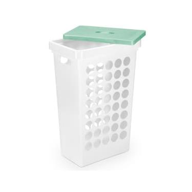 Imagem de Cesto de Roupas Retangular com Tampa Arthi em Plástico – 43 L