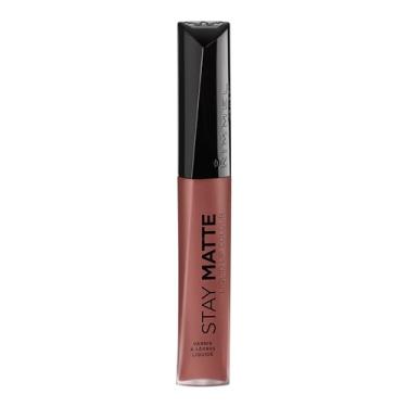 Imagem de Rimmel London Stay Matte Liquid Lip Color com cobertura total à prova de beijo fórmula de batom fosco à prova d'água que dura 12 horas – 723 Trouble Maker, 595 g