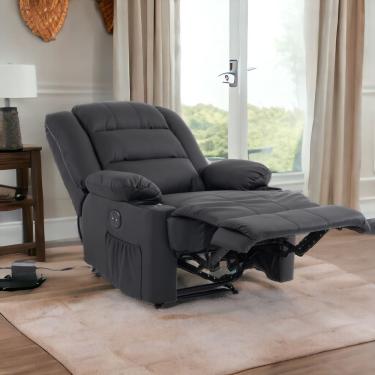 Imagem de Cadeira do Papai Reclinavel Elétrica Porto Corino Premium Preto