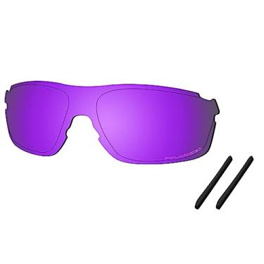 Imagem de SAUCER Lentes de substituição premium e meias auriculares para óculos de sol Oakley EV Zero Pitch OO9383 High Defense - Violeta Roxa Polarizada