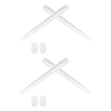 Imagem de 2 pares de meias de substituição brancas e kits de nariz para Oakley Deviation OO4061