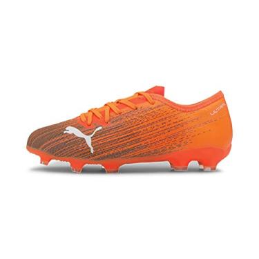 Imagem de PUMA Tênis de futebol infantil Ultra 2.1 FG/AG JR, Laranja Chocante PUMA Preto, 18