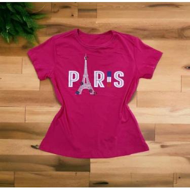 Imagem de T-Shirt Basica Paris Rosa - Flores Moda